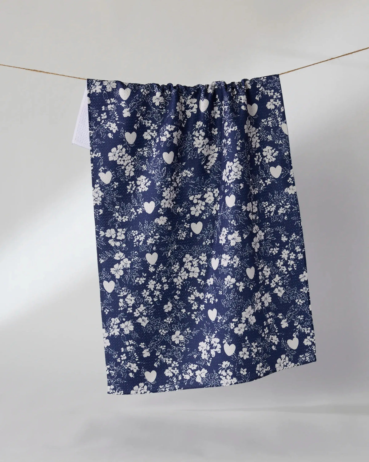 Geometry Midnight Posy Tea Towel