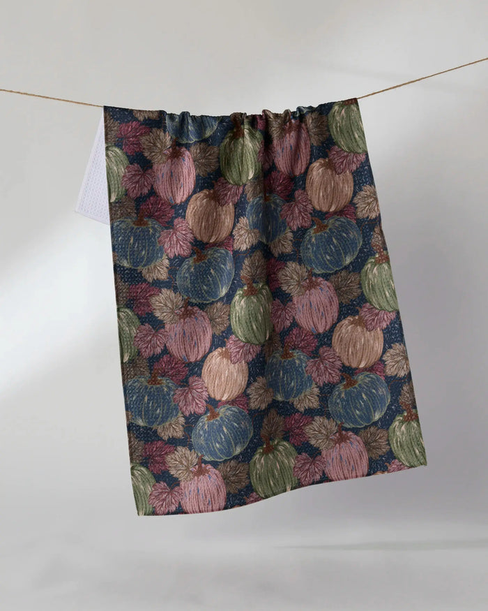 Geometry Harvest Moon Tea Towel