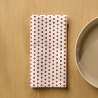 Geometry Espresso Polka Dinner Napkin Set