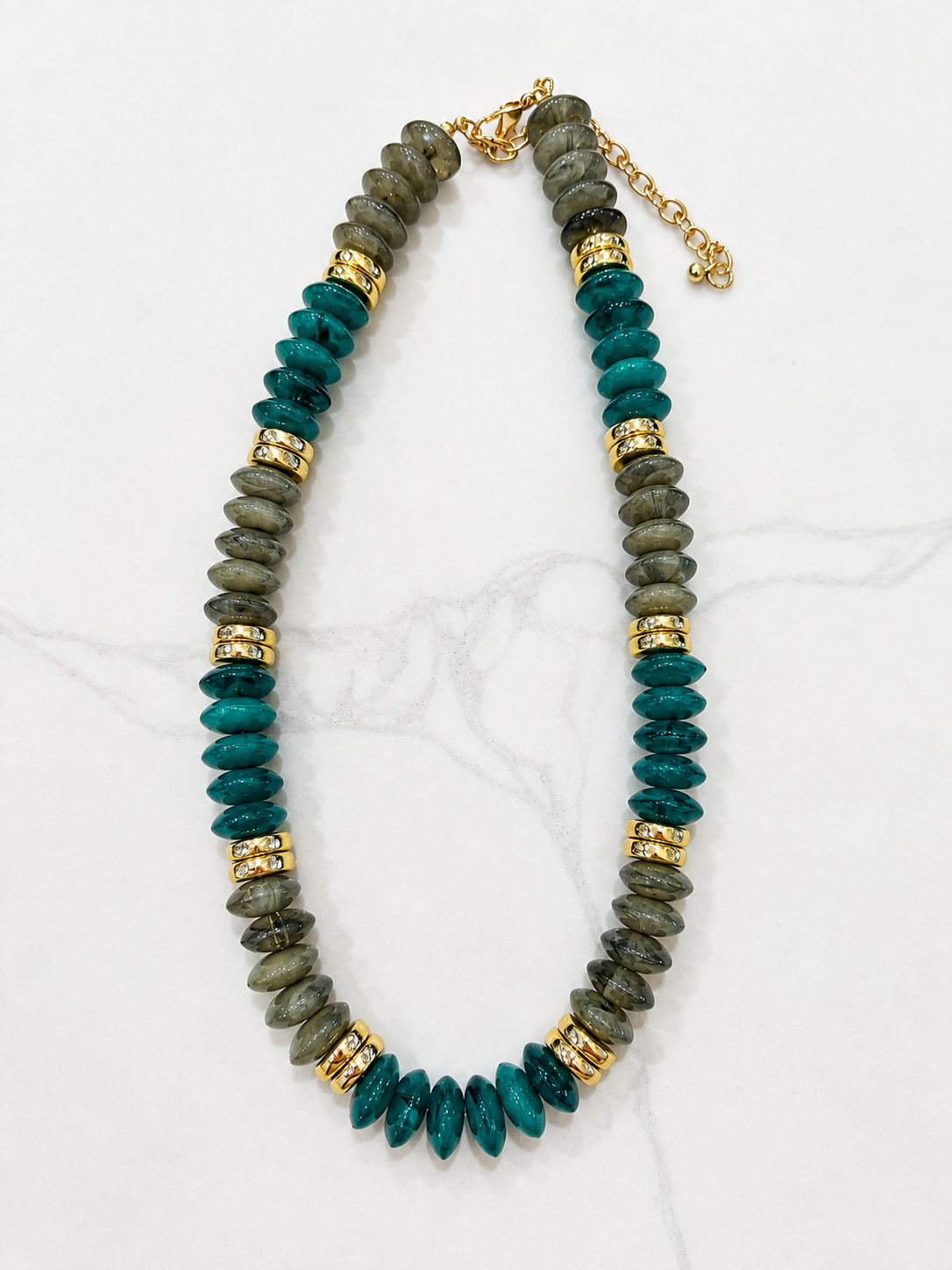 Candy Stripe Necklace - Green