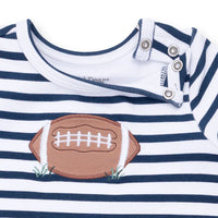 Angel Dear Football Long Sleeve Snap Shoulder Romper