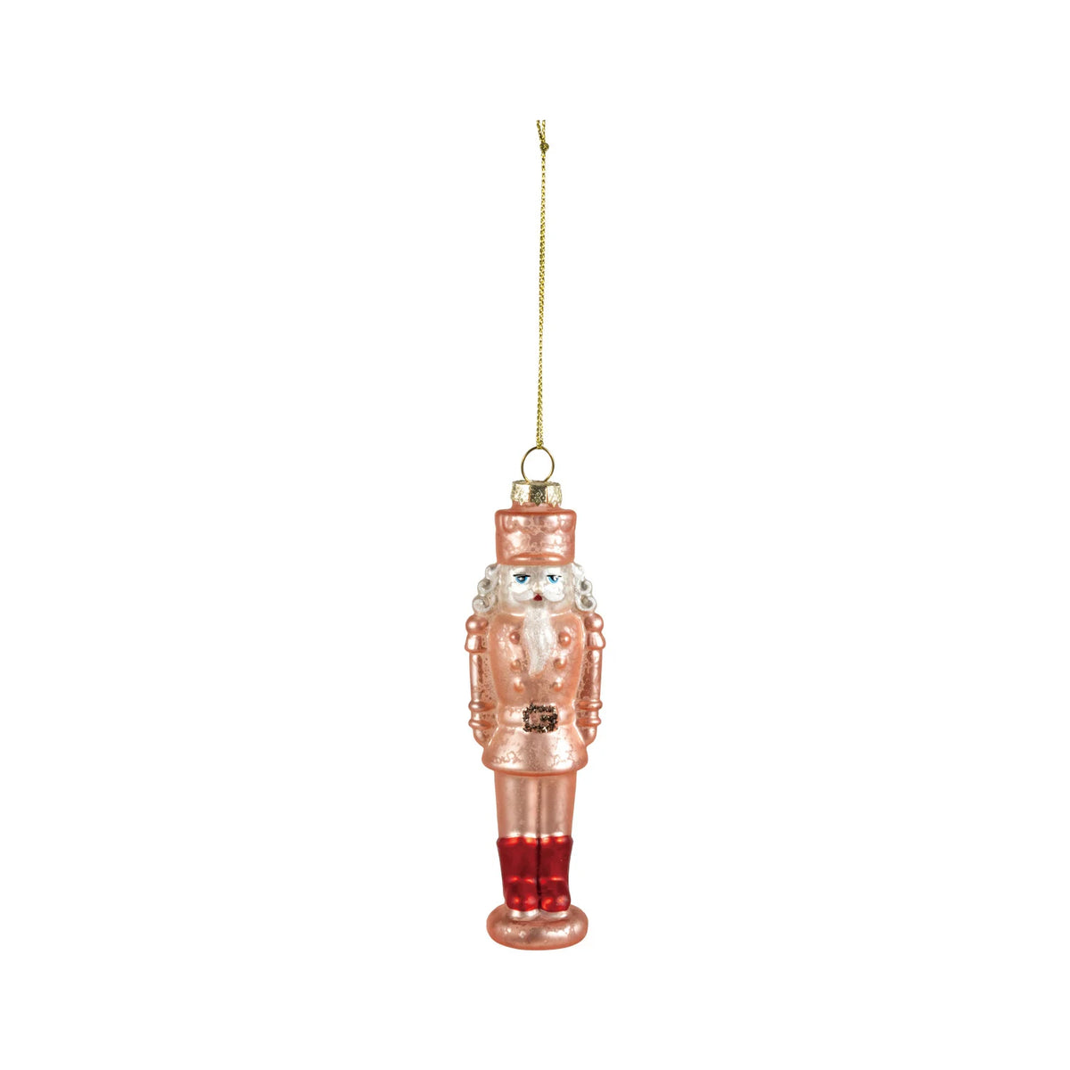Mercury Glass Nutcracker Ornament with Glitter