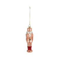 Mercury Glass Nutcracker Ornament with Glitter