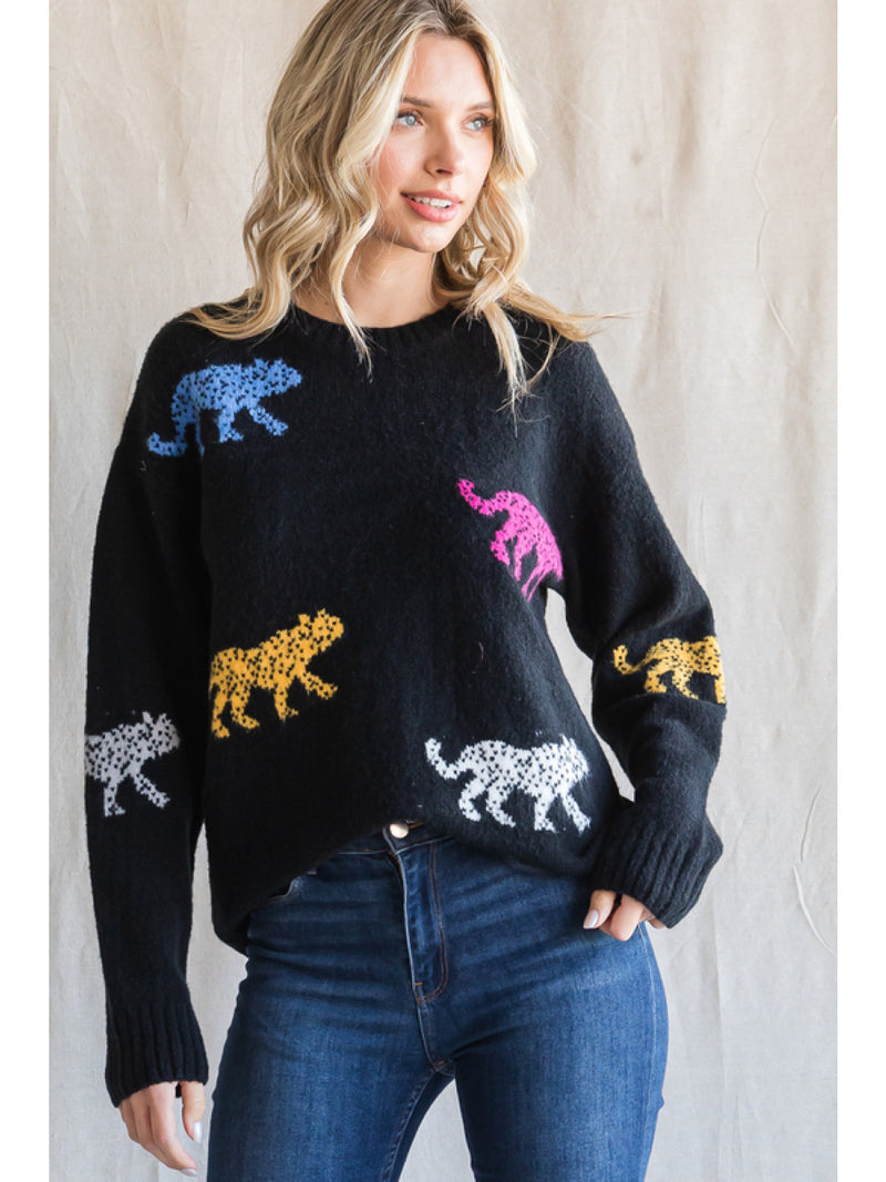 Hailey Cheetah Print Sweater