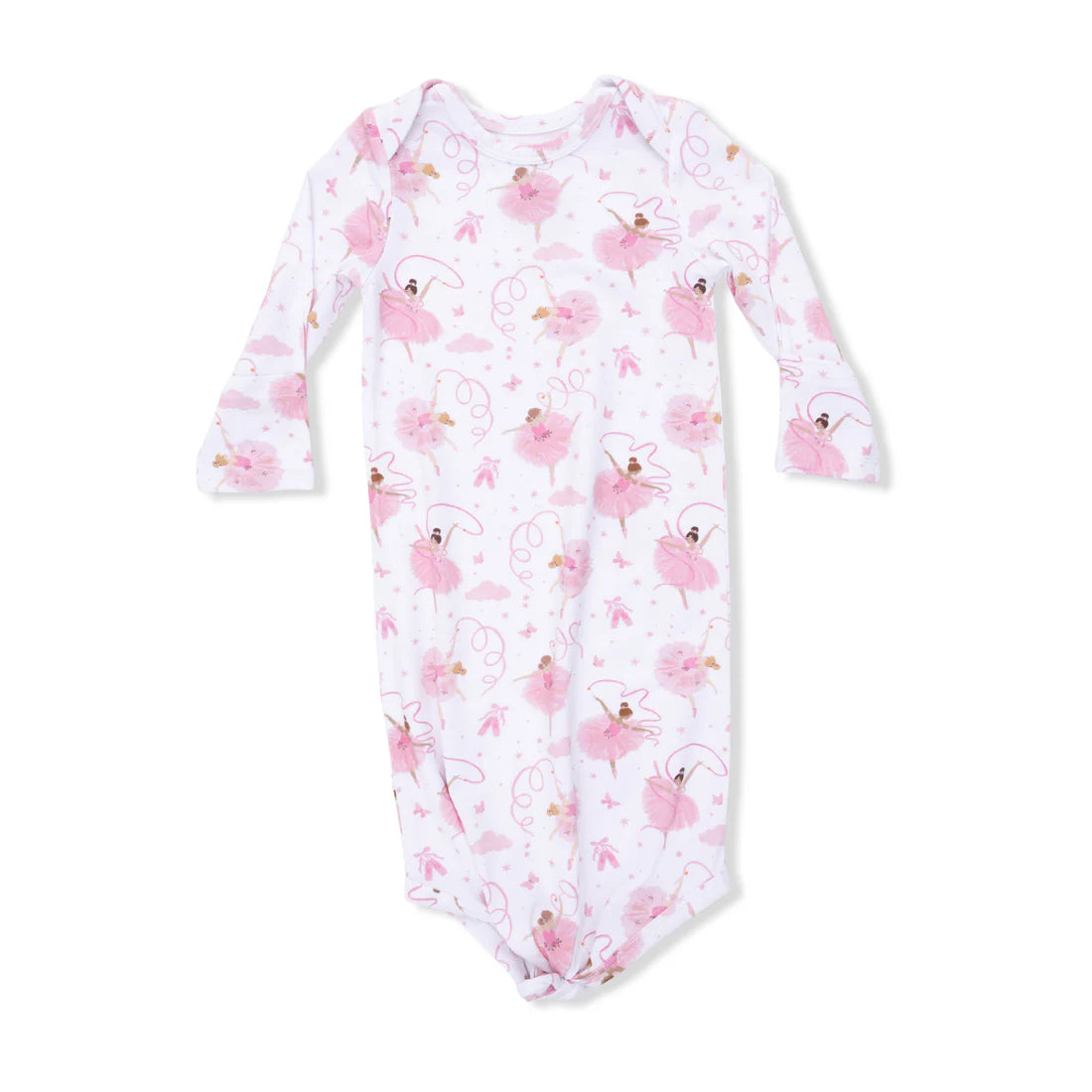 Angel Dear Ribbon Ballerinas Knotted Gown & Ruffle Hat 0-3mo