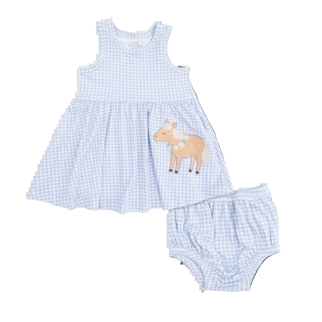 Angel Dear Farm Animals Appliqué Tank Dress with Bloomer