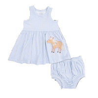 Angel Dear Farm Animals Appliqué Tank Dress with Bloomer