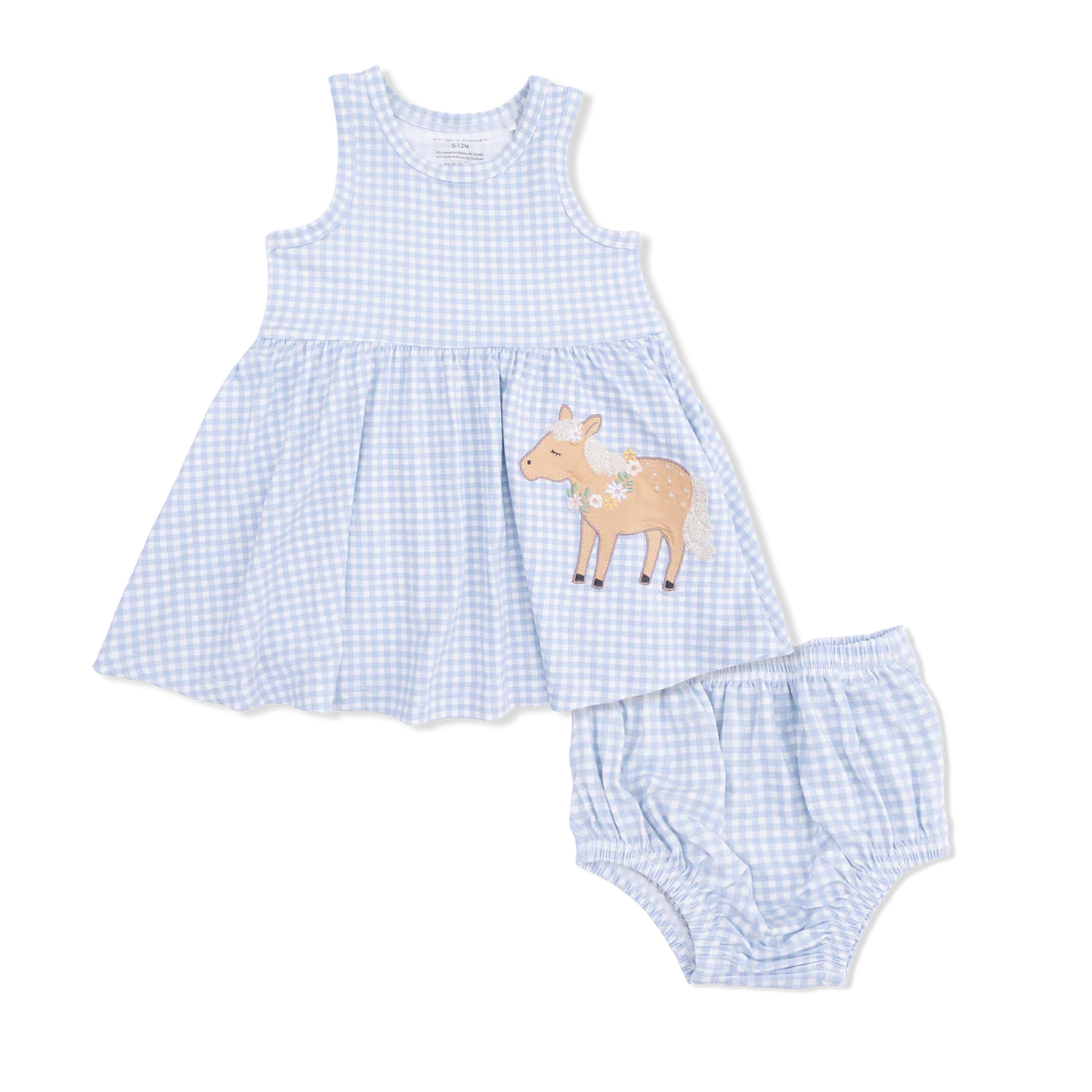 Angel Dear Farm Animals Appliqué Tank Dress with Bloomer