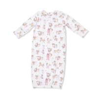 Angel Dear Cowgirl Nursery Kimono Gown & Ruffle Knotted Hat 0-3mo