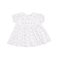 Angel Dear Dainty Buds and Bows Smocked Dress Set