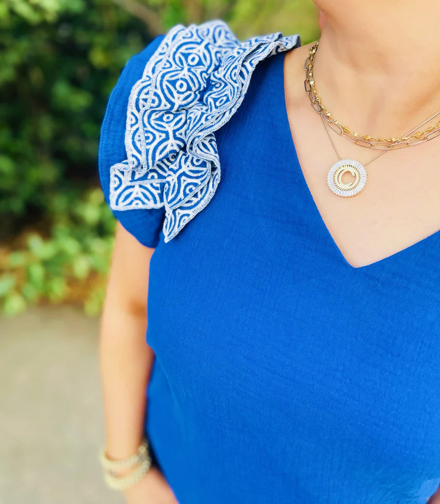 Faith Top in Royal Blue
