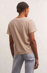 Girlfriend V Neck Tee - Birch
