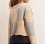 Rosie Blocked Sweater in Heather Grey