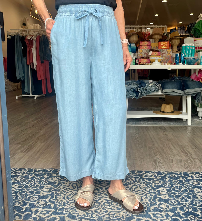 Olivia Light Blue Woven Pants