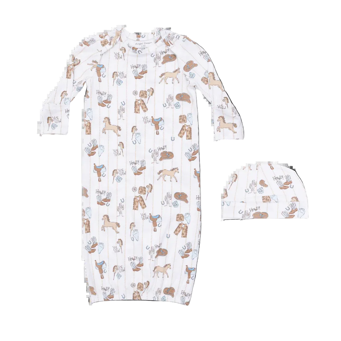 Angel Dear Cowboy Gown & Beanie Hat