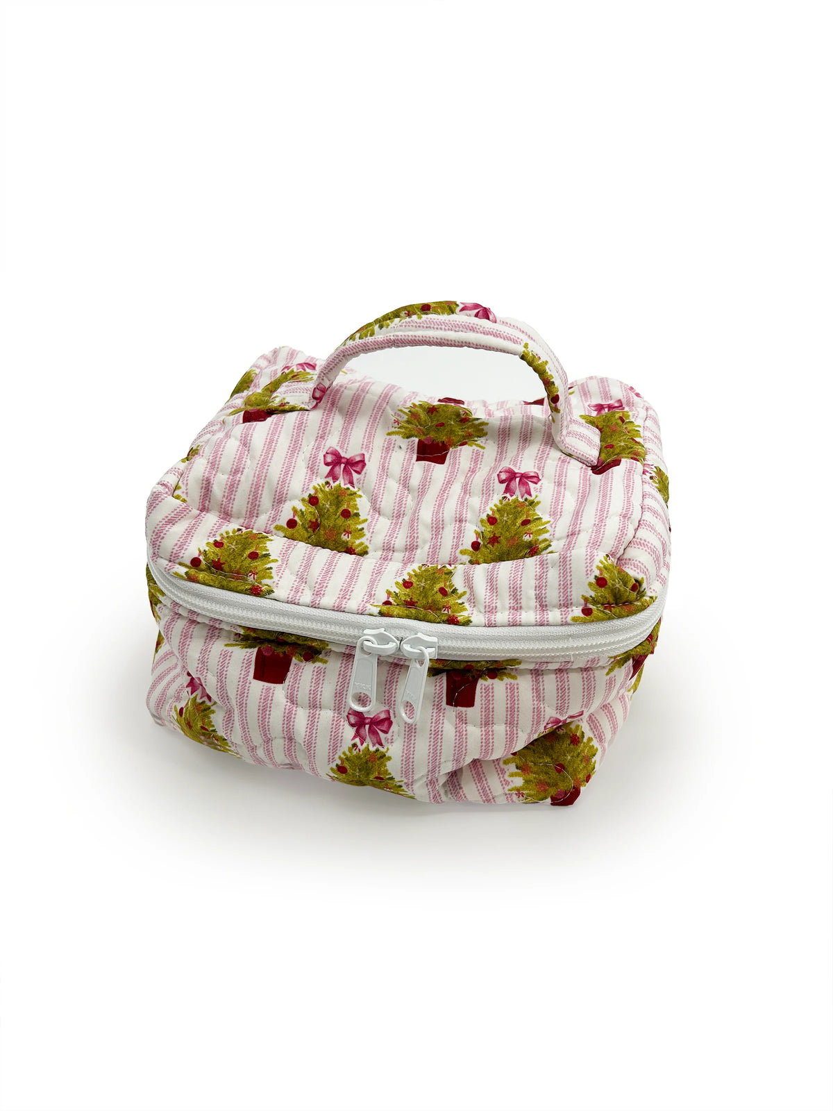 Tinsel Tree Pink Quilted Travel Case