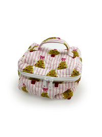 Tinsel Tree Pink Quilted Travel Case