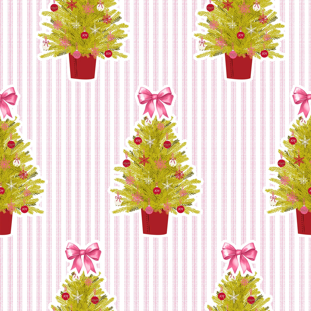 Tinsel Tree Pink Quilted Travel Case