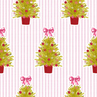 Tinsel Tree Pink Quilted Travel Case