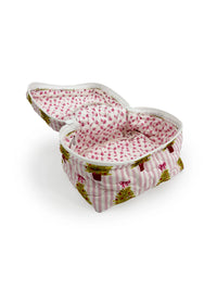 Tinsel Tree Pink Quilted Travel Case