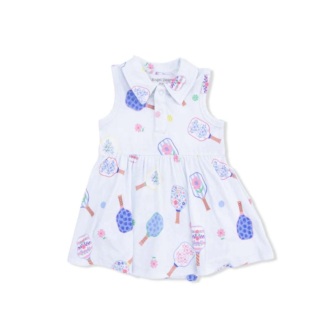 Angel Dear Floral Pickleball Polo Dress