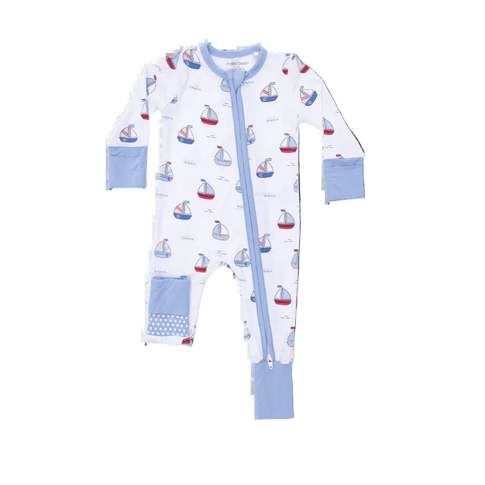 Angel Dear Bubbly Sailboats Romper