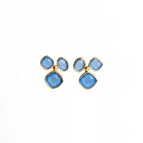 Blue Gemstone Stud Earring