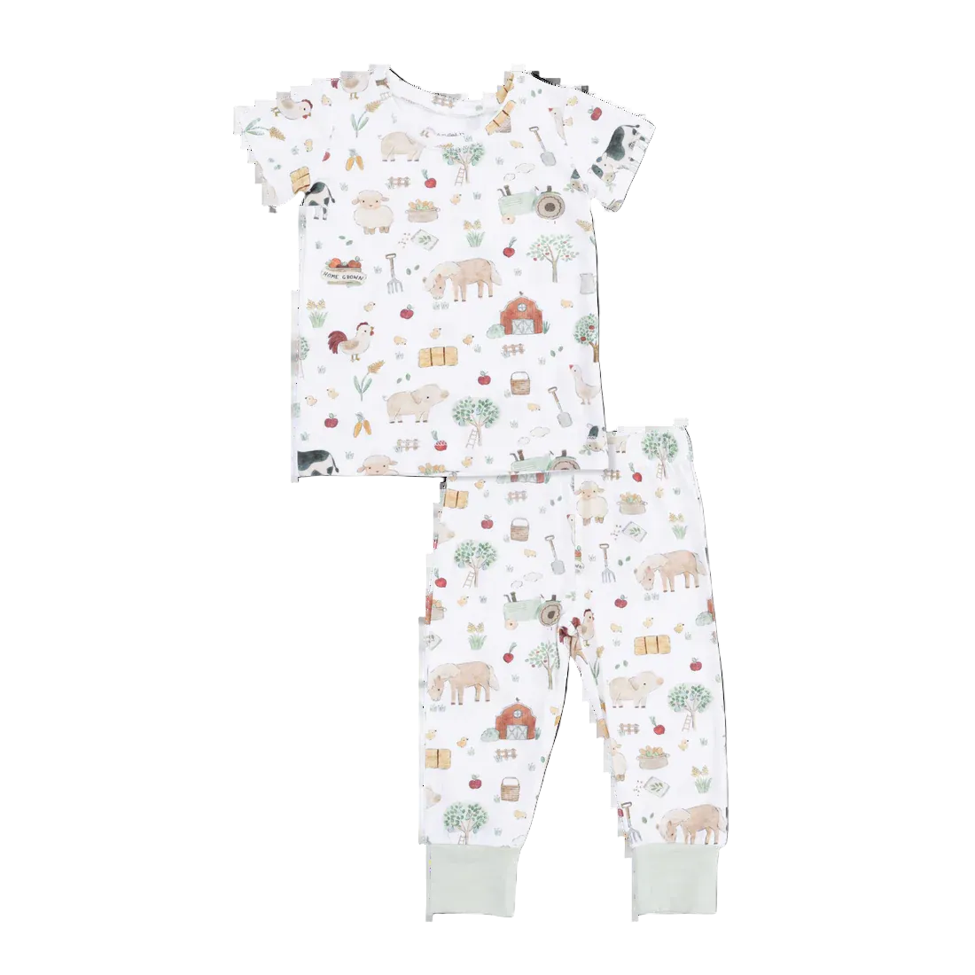Angel Dear Farm Animals Uni - Short Sleeve Loungewear Set