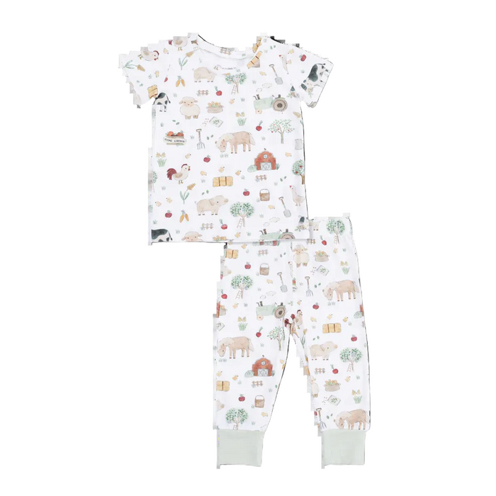 Angel Dear Farm Animals Uni - Short Sleeve Loungewear Set