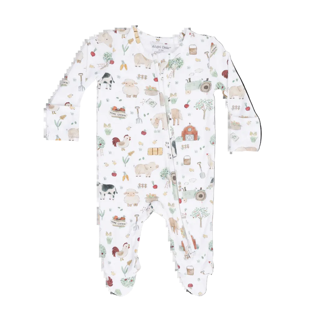 Angel Dear Farm Animals Uni - 2 Way Zipper Footie
