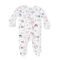 Angel Dear Farm Animals Uni - 2 Way Zipper Footie