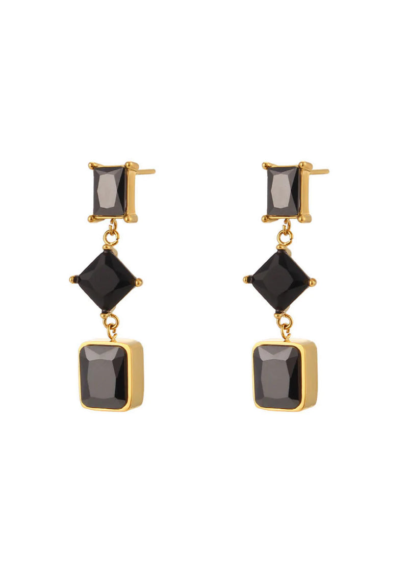 Catherine Stud Drop Earrings