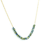 Carlie Delicate Crystal & Gold Chain Necklace