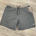 Burlebo Athletic Shorts In Grizzly Gray W/ Deer Camo Liner