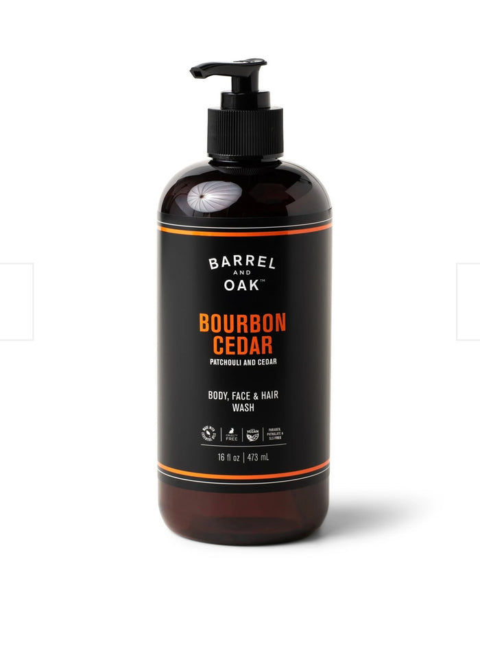 Barrel & Oak Face & Hair Wash - Bourbon Cedar