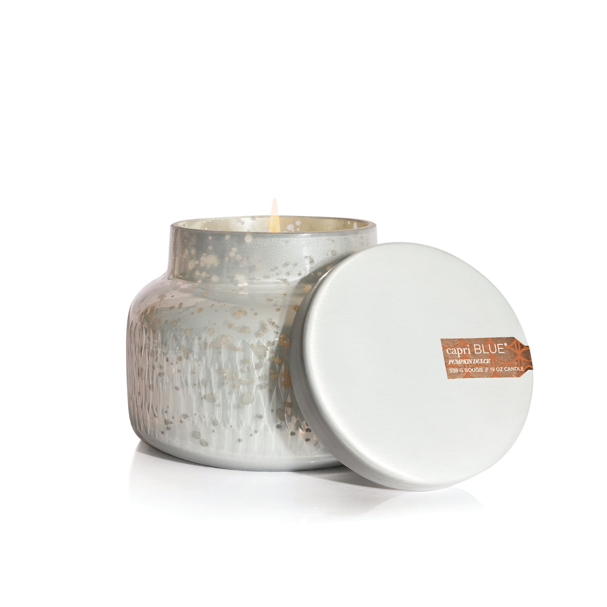 Capri Blue Pumpkin Dulce White Mercury Etched Candle - 19oz