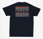Southern Marsh Color Bars Tee in Washed Lunar