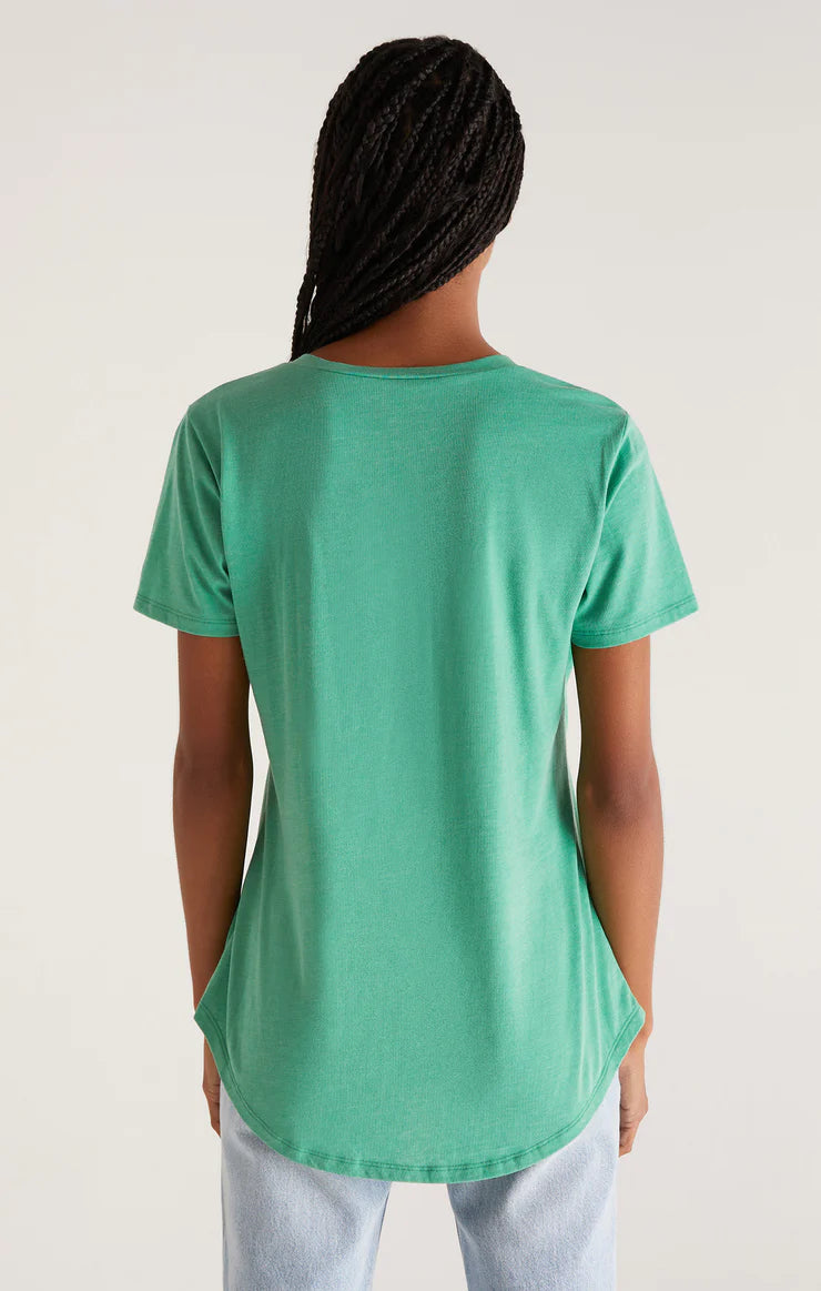 Jamie Pocket Tee in Succulent